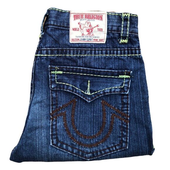 True Religion Jeans Size 36 JOHNNY SUPER T Blue - Picture 1 of 12